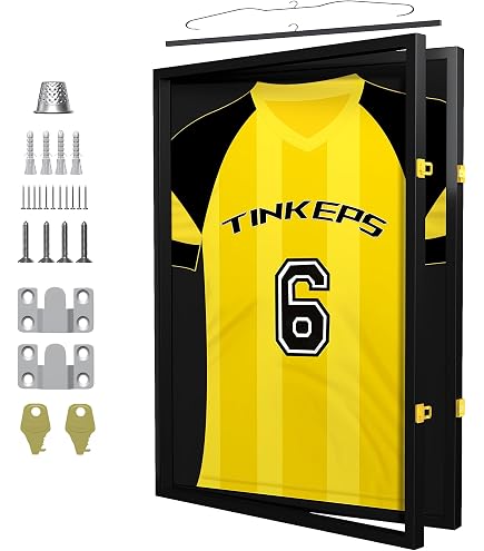 Cadre Vitrine Pour Maillots De Sport - Boîte En Acrylique Transparent, 45,7x35,5x3,6 Cm - Pour Exposer Maillots De Football, Baseball, Basketball - 7