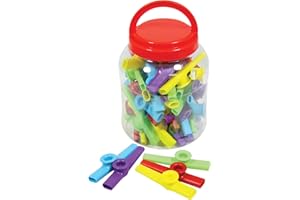 PERCUSSION PLUS Percussion Workshop PP3230 Tub of 30 Colourful Plastic Kazoos - Multicolor