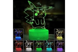 Bujingyun 3D Illusion LED Nachtlicht, 7 Farben Allmählich wechselnder Berührungsschalter USB Tischlampe für Weihnachtsgeschenke oder Hauptdekorationen (Style 3)