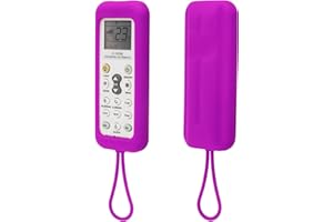 YIBICHIN Custodia Protettiva Remota SOLO per K-1028E Condizionatore d'aria Telecomando, K-1028E Universale Condizionatore d'aria Telecomando Copertura, Durevole, Impermeabile e Resistente alle cadute - Viola