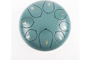 VACCLO Rain Drum for Garden, Rain Drum for Outside When It Rains, 6 Inch 8 Tones Chakra Drum, Drum Rain Chime for Outdoor Garden, Handpan Meditation Drum, Enjoy The Rain Symphony (#J)