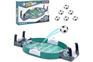 AMROCKY Mini Table Top Football Game, Table Football Game with 6 Footballs, Football Table Interactive Game for Kids and Adults, Worlds Cup Gift, Football Gift