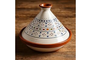 GENERICO Tajine in Terracotta XL 32cm – Autentica Pentola Etnica Marocchina/Tunisina con Ebook Gratuito 0212242001