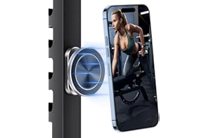 ALAFLY Halterung Magnet für Fitnessstudio, 360 einstellbar Gym Halterung, Doppelmagnete Telefonhalter aus Metall für MagSafe für Männer und Frauen, Legierungsbasis & Gelenk, Schwarz