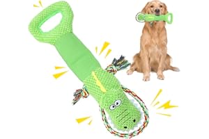 Lairle Dog Plush Toys,Dog Squeaky Toys,Dog Rope Toys,Crocodile Dog Plush Squeaky Toys for Small Medium Large Dogs