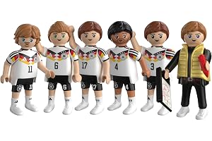 Playmobil | DFB | WM Sammel Set 1 | Fotbolls-VM med Florian Wirtz, Jonathan Tah, Nick Voltemade, Joshua Kimmich, Waldemar Anton & Trainer