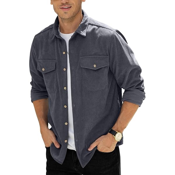JACK&JONES JJECLASSIC Corduroy Shirt L/S SN Camicia, Rosin/Fit:Slim Fit, M Uomo