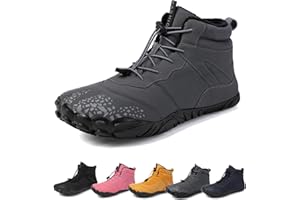 HOKUTO Buty do chodzenia boso, zimowe, outdoorowe, dla mężczyzn i kobiet, na jesień i zimę, wodoszczelne, do chodzenia boso, buty barefoot