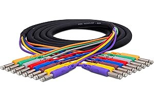 Hosa CPP-802, Unbalanced Snake, 1/4 in TS to Same, 2 m