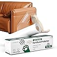 LANBEIDE Anti Scratch Cat Furniture Protector - Door Protector Dog Scratch Cat Sofa Protector Plastic Adhesive Clear Flexible Sofa Guard Single Side Sticky Deterrent Training Tape(20cm x 3m)