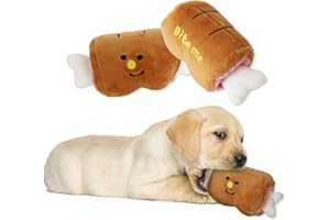 Britzgo Jouet couineur pour Chiot, Jouet en Peluche Durable et sûr, Jouet à mâcher pour Chiens de Petite, Moyenne et Grande Taille (Jouet à Viande grillé)