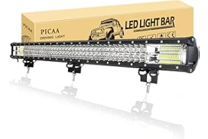 PICAA Led Barre Lumineuse Triple Rangée 34 pouces 468W longue portée Rampe a led barre de led Combo Faisceau de Spot D'inondation 12V 24V hors route Voiture Véhicules 4x4 SUV ATV Camion Tracteur