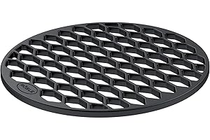 RÖSLE VARIO Grillrost RS, Hochwertiger Grillrost aus emailliertem Gusseisen, Grillbranding, 30 cm