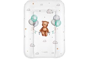 ALBERO MIO Wickelauflage 50 x 70 cm abwachbar Baby Wickelmatte Kommode Weiche Wickeltischauflage Folie PVC ÖKO-TEХ-zertifiziert (Träumer)