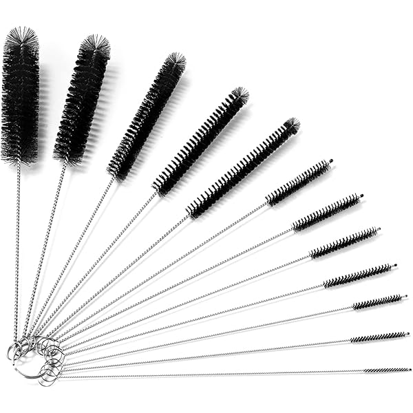 Patelai 3-teiliges Set Aquarium-Reinigungsbürsten – Edelstahl, Flexibel, Für Schläuche & Filter