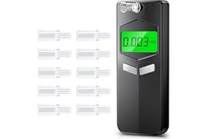 Pakinui Ethylotest Electronique Homologué NF, Alcootest de Haute Précision avec écran LCD Numérique, Ethylometre Portable pour la Maison et Les Fêtes
