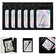 100 Pcs Mylar Bags, Black Foil Ziplock with Front Clear Window, Party Gift Packaging Bags, 7 * 10 cm