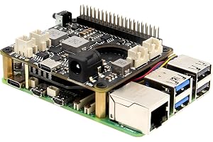 Geekworm X1209 5.1V 6A UPS HAT for Raspberry Pi 5 /Pi 4B / 3B+ / 3B | 5V or Wide 6-18V Input, Power Management, Auto Power On, Safe Shutdown, Power Loss Detection, Batteries NOT Included