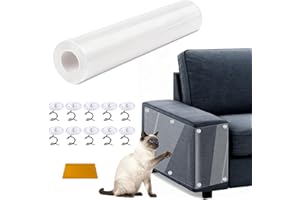 LIBERSHINE Protector Sofa Gatos Arañazo Autoadhesiva 43 cm x 5 m, Protector de Sofá para Gatos Transparente para Muebles, Sofás, Puertas y Paredes, Protección contra Garras de Gato y Perro