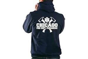 feuer1 Sweat à capuche Chicago Fire Department - Bleu marine