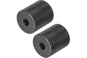 PATIKIL Mikrofonstativadapter 1/4 till M5 hona kamera skruvgängadapter för mikrofon stativ svart 2-pack