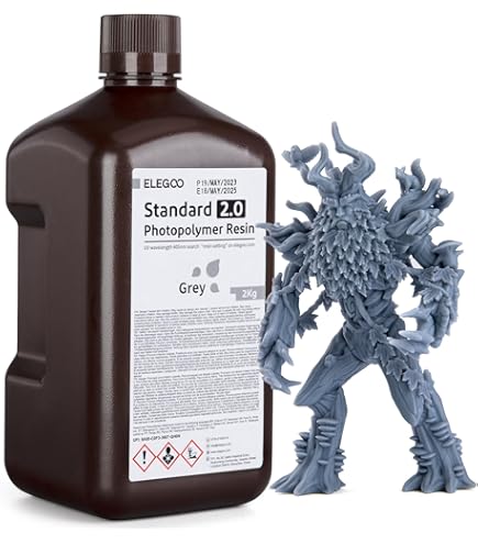 Resina Per Stampante 3D ANYCUBIC - Fotopolimerizzante UV 405nm, Alta Precisione, Per LCD/DLP/SLA, 1kg (Grigio) - Foto 4