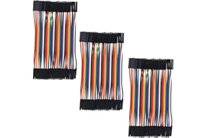 DiGiYes 10CM 120PCS Breadboard Jumper Wires Câble Kit Mâle vers Femelle, Mâle vers Mâle, Femelle vers Femelle pour Arduino Raspberry Pi (120Pcs Femelle vers Femelle)