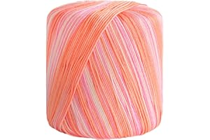 JIUZCARE Vistoso Ovillos De Yarn Para Crochet Hilo De Algodon Crochet Ovillos De Algodon Para Ganchillo De Yarn Se Utilizan En Ropa De Punto, Sombreros, Calcetines, Bolsos, Juguetes, Etc. [133M, 47# Cherry]