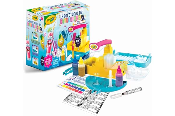 CRAYOLA - Laboratorio de Rotuladores Olorosos Neón, Crea tus Propios Rotuladores Perfumados con Colores Neón, Actividad Creativa y Regalo para Niños, a Partir de 6 Años (Versión en español)