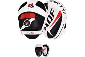 AQF Podkładki Bokserskie- Podkładka Treningowe Muay Thai-Rex Skórzane Łapy Bokserskie- MMA Boks Target Tarcze- Boxing Pad Do Kickboxing, Karate, Sztuk Walki