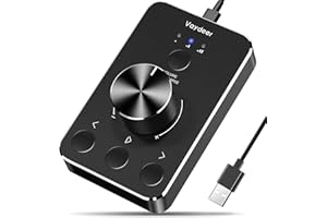 ‎VAYDEER Vaydeer - Pomo de Control de Volumen USB con una tecla de Silencio para Ordenador, Ajuste de Audio, Control Remoto de Volumen de Audio, Compatible con WinXP/7/8 10/Vista/Mac/Linux
