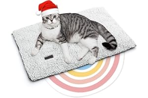 Mora Pets Manta térmica para Gatos Manta autocalentable para Gatos y Perros Cama termica Alfombra calefactora sin Electricidad y baterías 61 x 46 cm