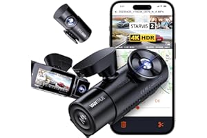 VANTRUE N4 Pro 4K 3 Channel Dash Cam 5G WiFi GPS, STARVIS 2, 4K+1080P+1080P Front and Rear Inside Triple Car Camera 3CH HDR, Night Vision, Voice Control, 24/7 Buffered Parking Mode, Support 512GB