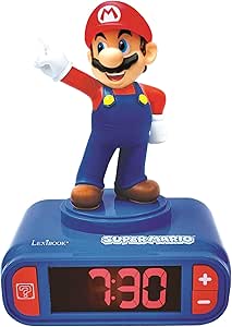 Reveil Nintendo Super Mario Pour Enfant Effets Sonores Horloge Reveil Garcons Superheros Avec Snooze Bleu Rouge Rl800ni Amazon Fr Cuisine Et Maison