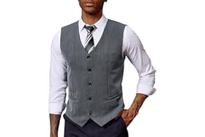 PJ PAUL JONES Gilet da uomo con scollo a V, senza maniche