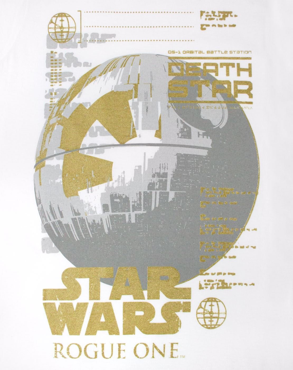 Star-Wars-Rogue-One-Metallic-Death-Star-Womens-T-Shirt-S