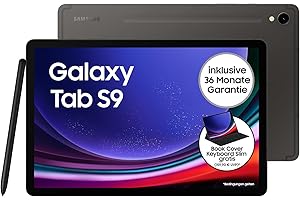 ‎SAMSUNG Samsung Galaxy Tab S9 Android-Tablet, Wi-Fi, 256 GB / 12 GB RAM, MicroSD-Kartenslot, Inkl. S Pen, Simlockfrei ohne Vertrag, Graphit, Inkl. 36 Monate Herstellergarantie [Exklusiv bei Amazon]