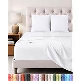 Utopia Bedding 4-Piece Bedding Set 160 x 200 cm &ndash; Brushed Microfiber Polyester &ndash; Oeko-Tex Certified &ndash; Fitted Sheet, Flat Shee