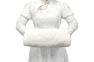 SwirlColor Manicotto Scaldamani, Scaldamani della Tasca della Cinghia Muffa della Mano in Pelliccia Sintetica Bianca per Le Donne 1 pz, con Gancio Trasparente 1 pz