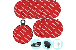 D.SKING 8-Pack 70 mm (2,76") Sehr Stark Haftender Klebriger Klebstoff-Ersatz, Kreisförmige Doppelseitige Pads Gule für Armaturenbrett/Windschutzscheibe, Saugnapf, Telefonhalter, Auto-DVR, GPS-Navigation (Rot)