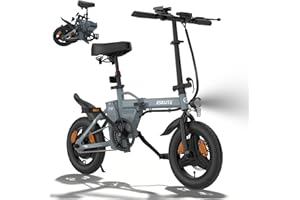 ESKUTE F100 Mini E-Bike Klappbar 14 Zoll, Mit USB Ladeanschluss, 36V 9Ah Akku und Bis 60 km Reichweite, Elektro-Klapprad für Stadt & Pendler