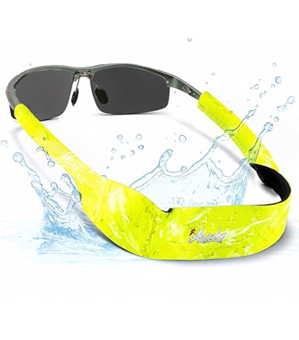 Cressi Eyewear Neo Retainer - Zwevende neopreen riem voor bril, geel/zwart, eenheidsmaat, uniseks volwassene