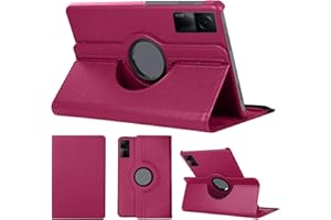 SWEIMEN Etui kompatybilne z Xiaomi Redmi Pad SE, 11 cali, etui ze skóry PU, obracane o 360°, pod wieloma kątami, stojak, etui ochronne