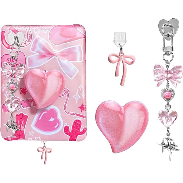 E-Book Bedelset, 15,2x2,5cm Schattige E-Reader Bedelketting met Hartvormige Haak Madeliefje Ontwerp Ketting voor Kindle E-Book en Mobiele Telefoonaccessoires(Honingstijl