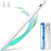 قلم iPad &ndash; قلم Apple Pencil بديل لقلم iPad | شحن سريع عبر USB-C، رفض Palm، بطارية تدوم 8 ساعات | iPad 6-10، Air، Pro، Mini