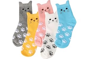 AGRIMONY Calzini Donna Calzini Divertenti Fantasia Gatto Cane Simpatici Multipack - Regali Natale Compleanno per Lei