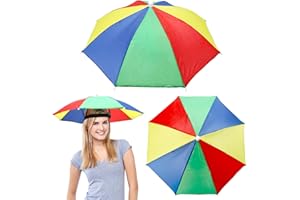 ZMDMAH 3 sztuki kapelusza parasolowego, 50 cm, składany, dla dorosłych i dzieci, parasol przeciwsłoneczny, nadaje się do jazdy na rowerze, wędkowania, prac ogrodowych, na kemping, wędrówki, tęcza,