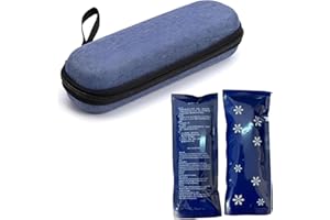 QXCFTW Insulin Travel Case with 2 Ice Packs, Insulin Cooler Travel Case Medicine Cool Bag, Portable Medication Bag Protective Case, for Travel Diabetic Supplies Medicine Travel Cool Bag