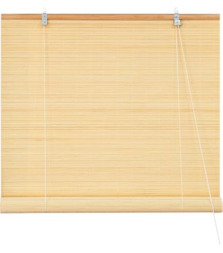GARDINIA Bamboe-rolgordijn, choco, plafond- of wandbevestiging, lichtdoorlatend, transparant, alle montage-onderdelen inbegrepen, 100 x 160 cm (BxH