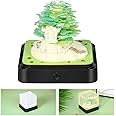 KDQUEERY Time Piece Calendar 2025, Tree Calendar 3D Calendar 2025, Artsy Pads Calendar 3D Art Calendar Paper Carving Gift House Sculpture Gift for School Home Office(green)